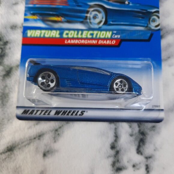 Hot Wheels 1999 LAMBORGHINI DIABLO Blue VINTAGE NEW in BOX VIRTUAL COLLECTION - Picture 5 of 9